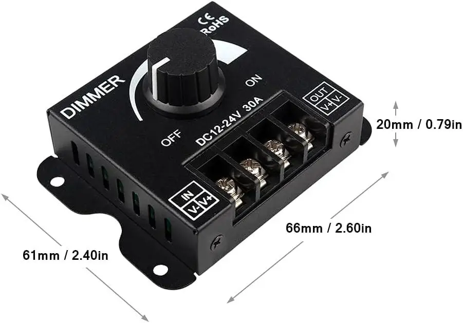 12V/24V Manuel Led Dimmer 30 Amper 12V/24V Manuel Led Dimmer 30 Amper