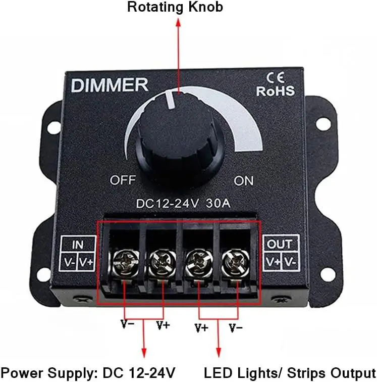 12V/24V Manuel Led Dimmer 30 Amper 12V/24V Manuel Led Dimmer 30 Amper