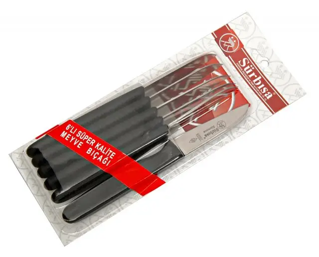61007 - Sürmene Meyve Bıçağı 7,5 cm 6 lı 61007 - Sürmene Meyve Bıçağı 7,5 cm 6 lı