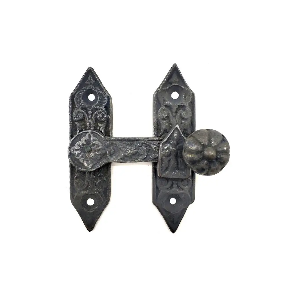 Antika Tarz Dekoratif Pirinç Kapı, Pencere Mandalı - 86x72 mm, Oksit Antika Tarz Dekoratif Pirinç Kapı, Pencere Mandalı - 86x72 mm, Oksit