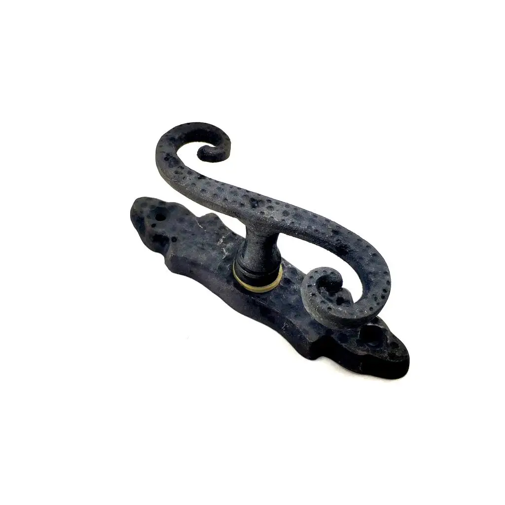Antika Tarz Dekoratif Pirinç Kıvrık Pencere Kolu - 130x33 mm, Oksit Antika Tarz Dekoratif Pirinç Kıvrık Pencere Kolu - 130x33 mm, Oksit