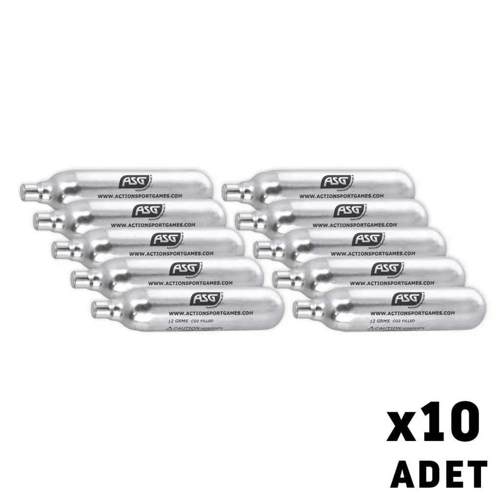 ASG 12 gr CO2 Airsoft Tüpü - 10 Adet ASG 12 gr CO2 Airsoft Tüpü - 10 Adet