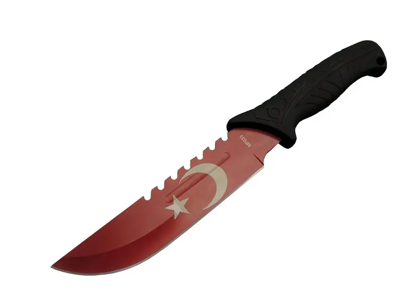 Ayyıldız MF033 RD Kırmızı Av Bıçağı 31cm - Testere Detaylı Bıçak, Oluklu, Kılıflı, Plastik Sap Ayyıldız MF033 RD Kırmızı Av Bıçağı 31cm - Testere Detaylı Bıçak, Oluklu, Kılıflı, Plastik Sap