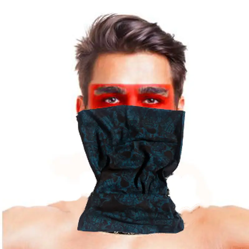 Baf Bandana Çoklu Kafatası Mavi Siyah Maske Baf Bandana Çoklu Kafatası Mavi Siyah Maske
