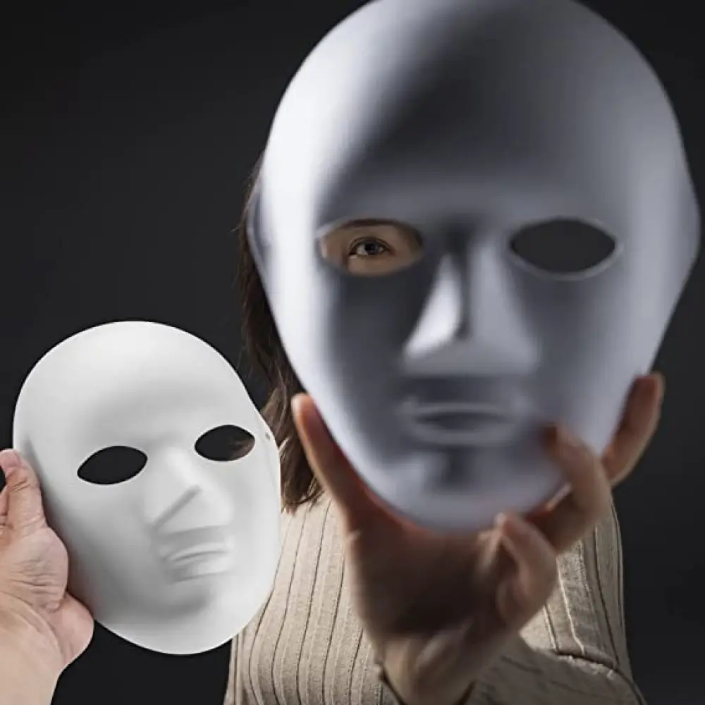 Beyaz Renk Boyanabilir Anonim Tam Yüz Cosplay Maske 24x18 cm Beyaz Renk Boyanabilir Anonim Tam Yüz Cosplay Maske 24x18 cm