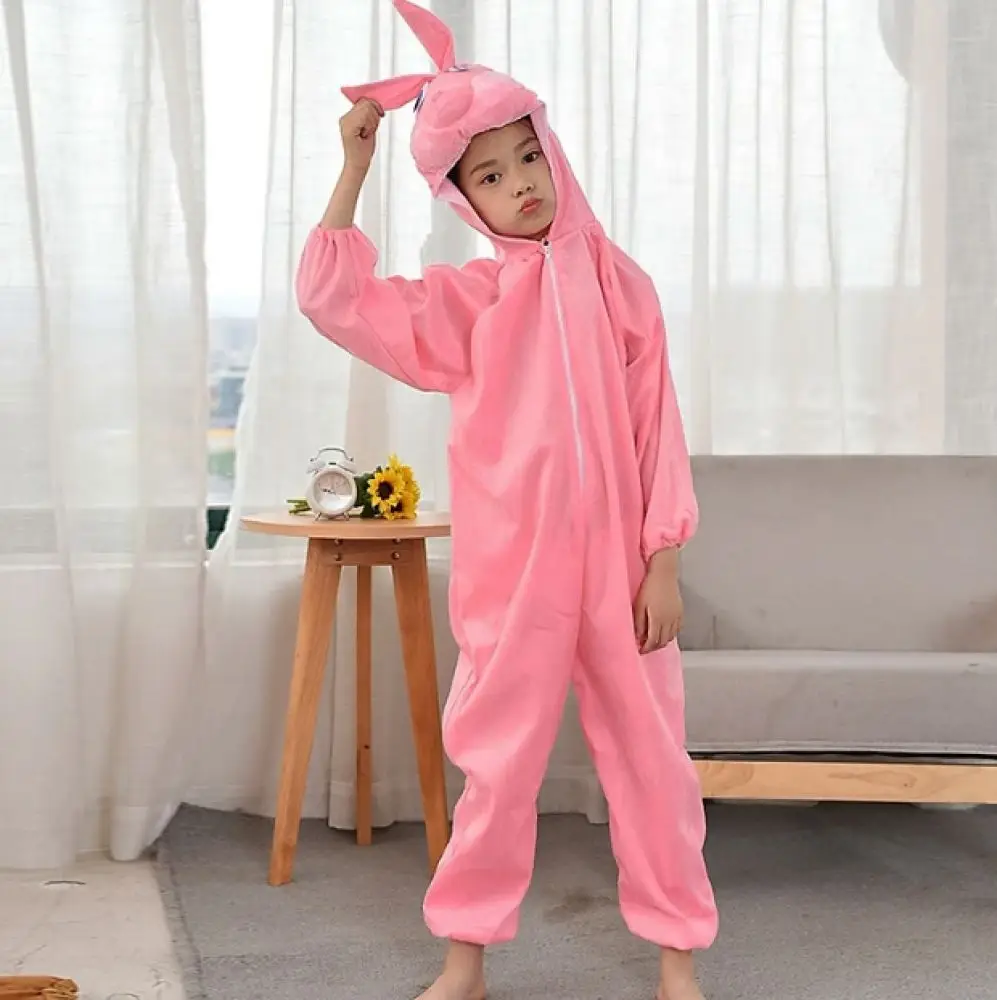 Çocuk Tavşan Kostümü Pembe Renk 2-3 Yaş 80 cm Çocuk Tavşan Kostümü Pembe Renk 2-3 Yaş 80 cm