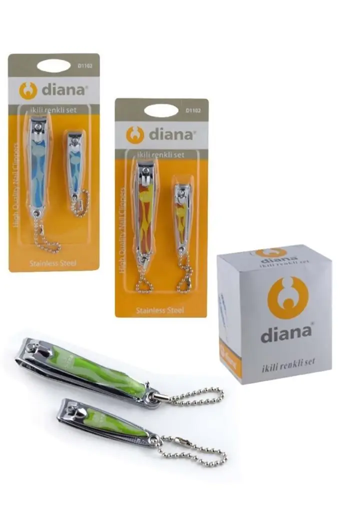 Diana 2 Li Renkli Vakumlu Tırnak Makası Diana 2 Li Renkli Vakumlu Tırnak Makası
