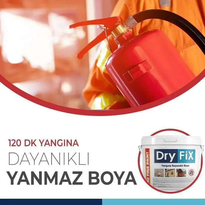 DryFix No Fire Paint Yangın Geciktirici Alev Almayan Yanmaz Boya 18 Kg Ral 7040 Koyu Gri DryFix No Fire Paint Yangın Geciktirici Alev Almayan Yanmaz Boya 18 Kg Ral 7040 Koyu Gri