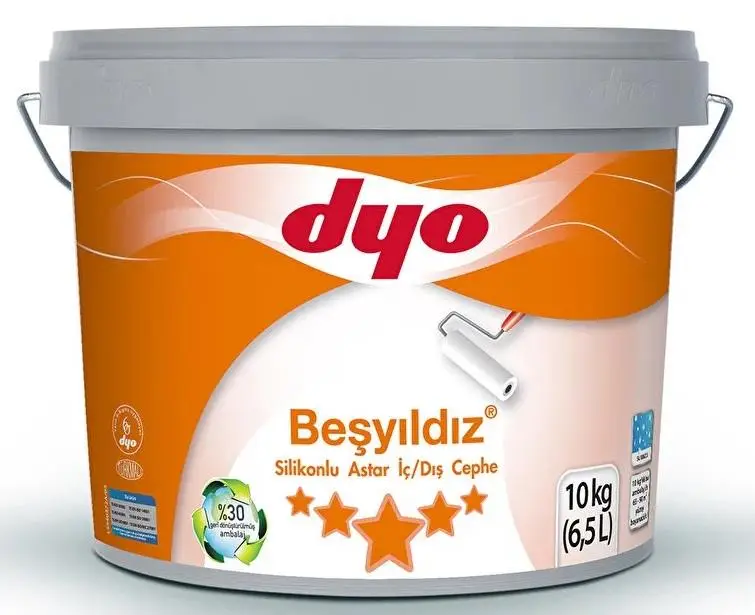 Dyo Beşyıldız Silikonlu İç Dış Astar 10 Kg Beyaz Dyo Beşyıldız Silikonlu İç Dış Astar 10 Kg Beyaz