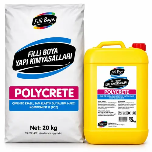 Filli Boya Polycrete Su Yalıtım 20 Kg Toz+10 Kg Sıvı
