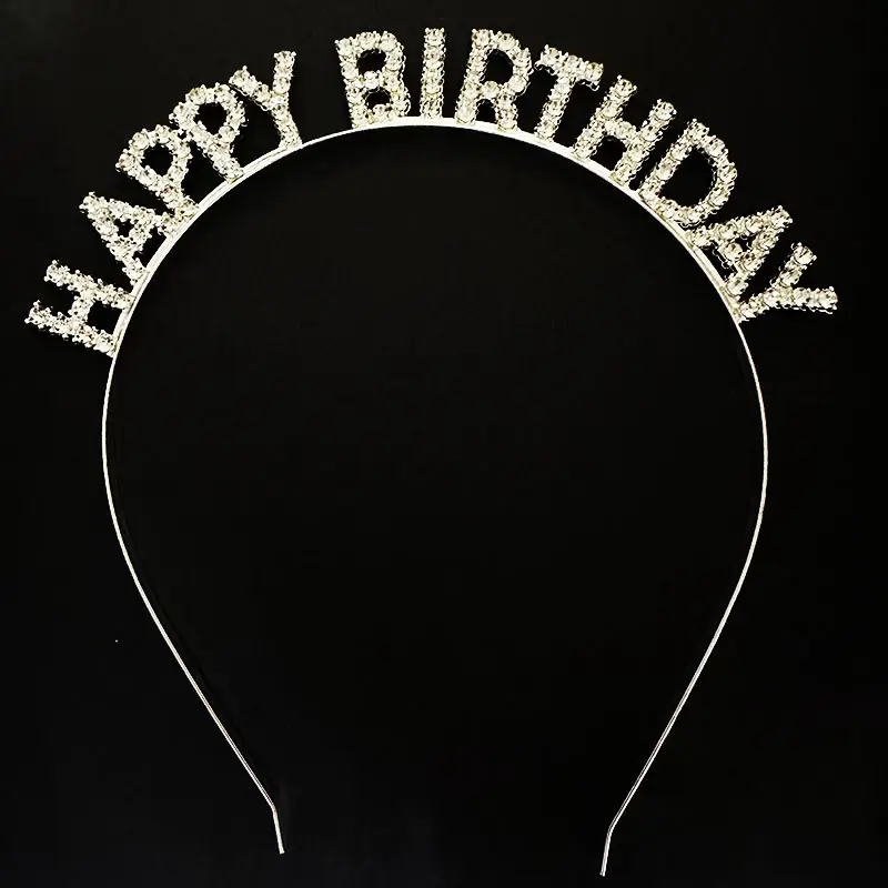 Gümüş Kristal Taşlı Happy Birthday Doğum Günü Tacı İthal Ürün A Kalite 17x16 cm Gümüş Kristal Taşlı Happy Birthday Doğum Günü Tacı İthal Ürün A Kalite 17x16 cm