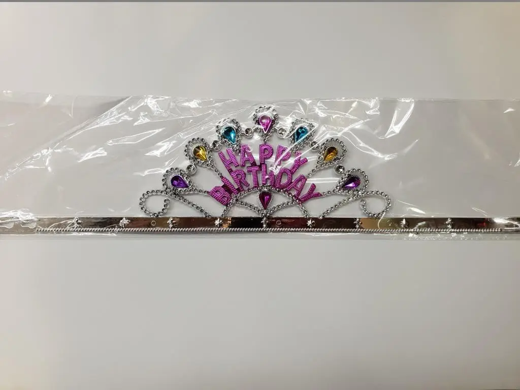 Gümüş Renk Happy Birthday Yazılı Doğum Günü Tacı 60 cm Gümüş Renk Happy Birthday Yazılı Doğum Günü Tacı 60 cm