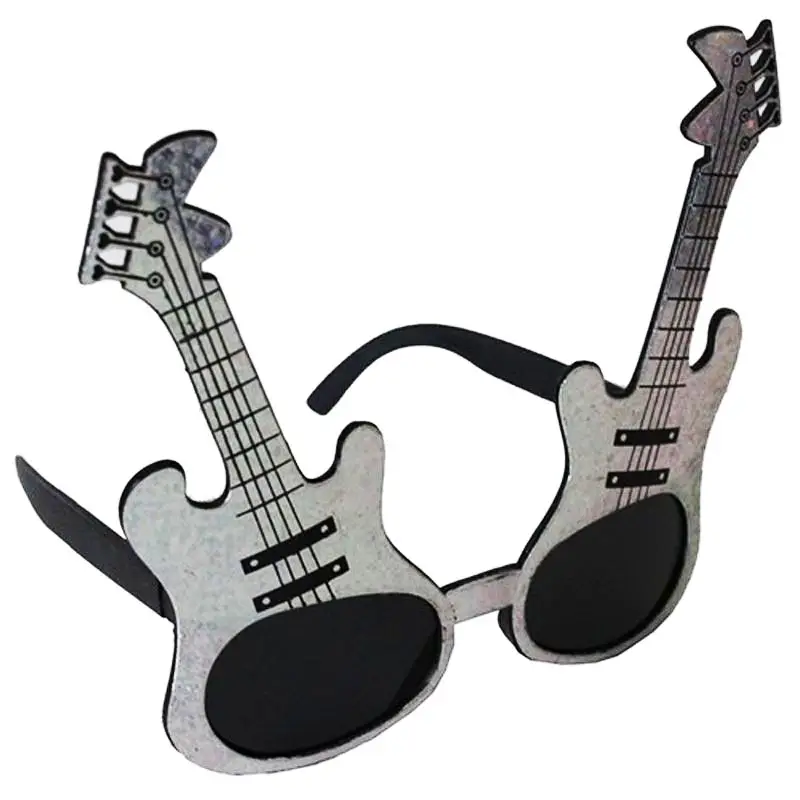 Gümüş Renk Rockn Roll Gitar Şekilli Parti Gözlüğü 15x15 cm Gümüş Renk Rockn Roll Gitar Şekilli Parti Gözlüğü 15x15 cm