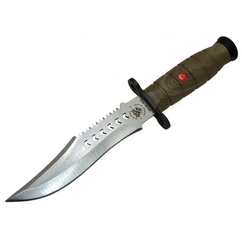 Halmak 1522 Haki Komando Bıçağı 30cm - Tırtıklı Sırt, Kılıflı Halmak 1522 Haki Komando Bıçağı 30cm - Tırtıklı Sırt, Kılıflı