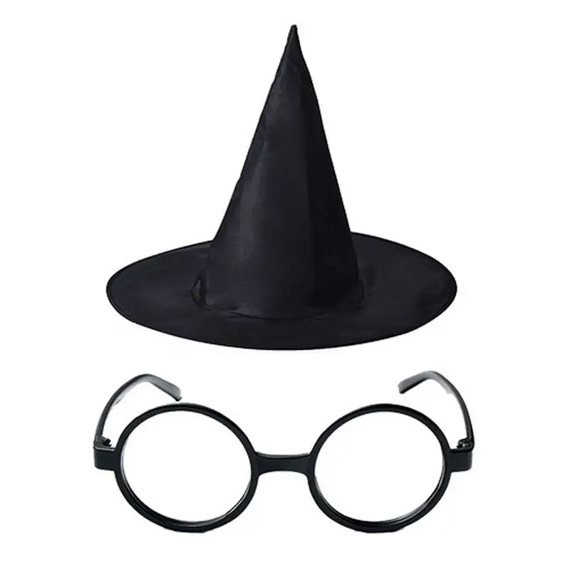 Harry Potter Büyücü Şapkası ve Harry Potter Büyücü Gözlüğü Siyah Renk Harry Potter Büyücü Şapkası ve Harry Potter Büyücü Gözlüğü Siyah Renk