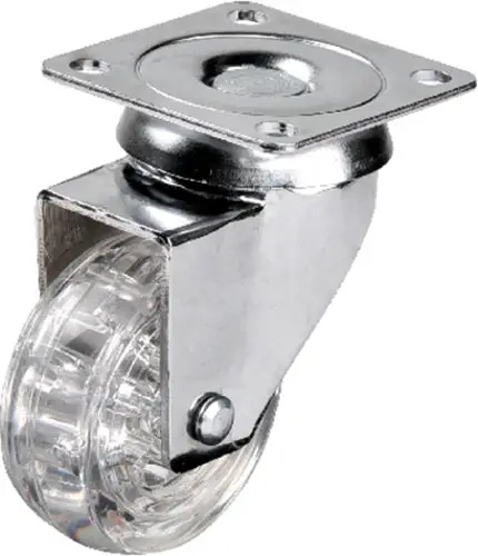 Hts 301 - 50x20 mm Şeffaf Makaralı Tablalı Teker Hts 301 - 50x20 mm Şeffaf Makaralı Tablalı Teker