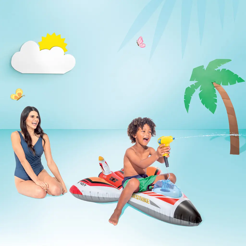 Şişme Uçak - Deniz & Havuz Oyuncağı - Su Tabancalı - Intex - Kırmızı (57536) Şişme Uçak - Deniz & Havuz Oyuncağı - Su Tabancalı - Intex - Kırmızı (57536)