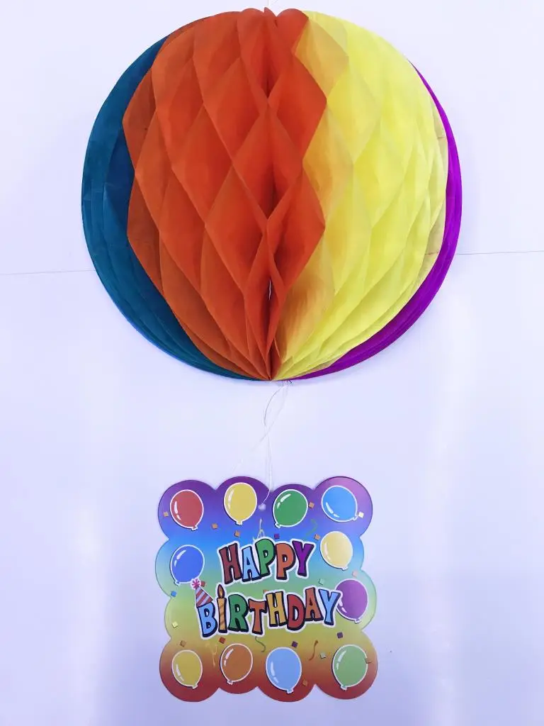 Kağıt Süs Happy Birthday Dekor 55 cm-0748 Kağıt Süs Happy Birthday Dekor 55 cm-0748