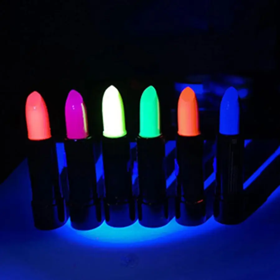 Karanlıkta Parlayan Yanan UV Neon Ruj Yüz Boyama 6 Adet 6 Renk Karanlıkta Parlayan Yanan UV Neon Ruj Yüz Boyama 6 Adet 6 Renk