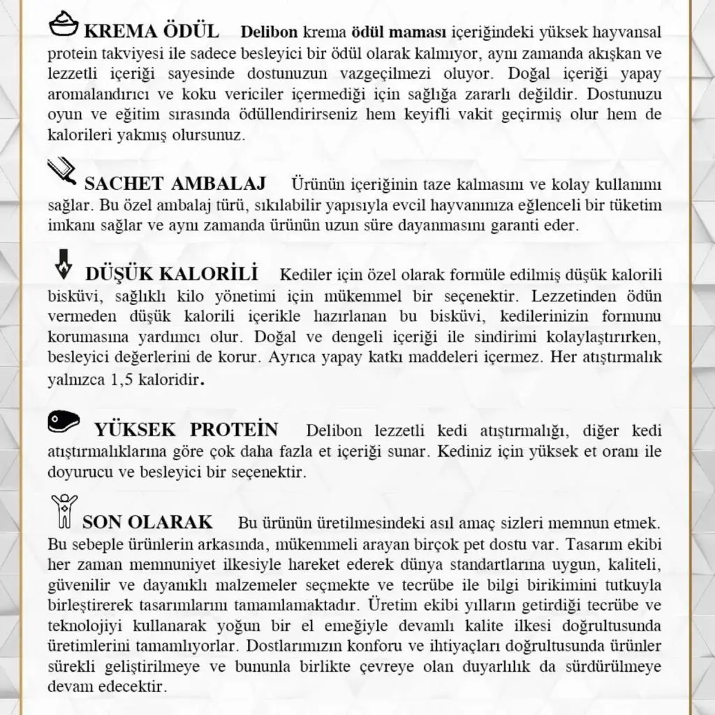 Kedi Ödül Maması - Creamy - Dana Ciğerli - 15 gr 5`li - Delibon Kedi Ödül Maması - Creamy - Dana Ciğerli - 15 gr 5`li - Delibon