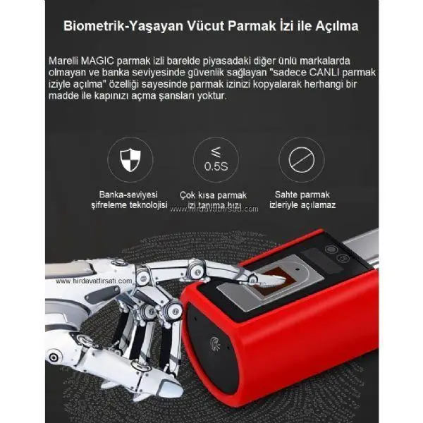 Marelli magic parmak izli ve cep telefonuyla açılan kilit kapı göbeği, bareli, silindiri Marelli magic parmak izli ve cep telefonuyla açılan kilit kapı göbeği, bareli, silindiri
