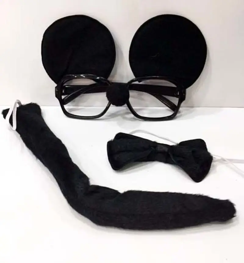 Mickey Mouse Gözlüğü Papyonu Kuyruğu Seti Mickey Mouse Gözlüğü Papyonu Kuyruğu Seti