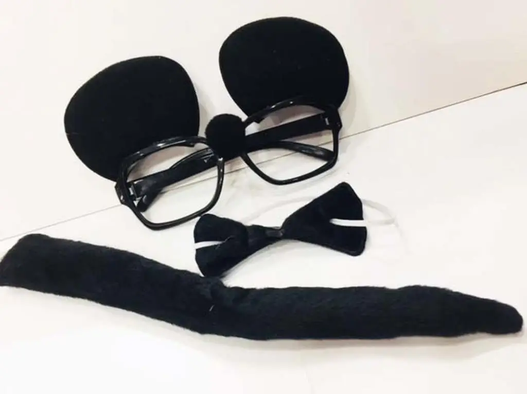 Mickey Mouse Gözlüğü Papyonu Kuyruğu Seti Mickey Mouse Gözlüğü Papyonu Kuyruğu Seti