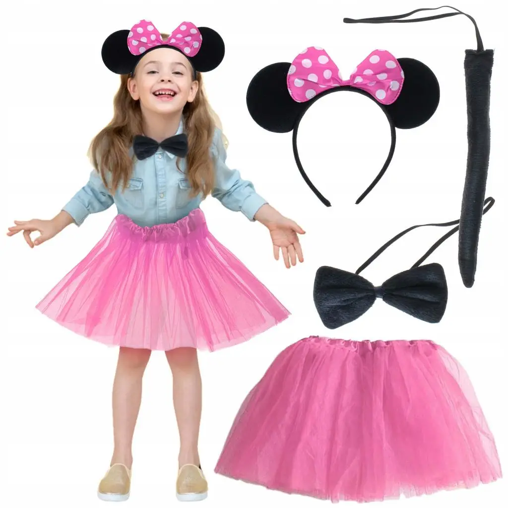 Minnie Kostüm Seti (Pembe Tütü Etek + Pembe Taç + Papyon + Kuyruk) Minnie Kostüm Seti (Pembe Tütü Etek + Pembe Taç + Papyon + Kuyruk)