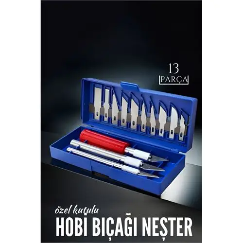 ModaCar 13 Parça Özel Kutulu Hobi Bıçağı Seti ModaCar 13 Parça Özel Kutulu Hobi Bıçağı Seti