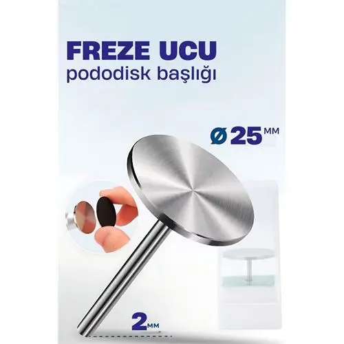 Modacar 25 mm Pododisk Başlığı - Pododisk Freze Ucu Profesyonel Paslanmaz Çelik Modacar 25 mm Pododisk Başlığı - Pododisk Freze Ucu Profesyonel Paslanmaz Çelik