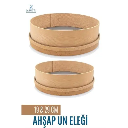 ModaCar Ahşap Un Eleği 19 ve 29 CM 2 li Set ModaCar Ahşap Un Eleği 19 ve 29 CM 2 li Set