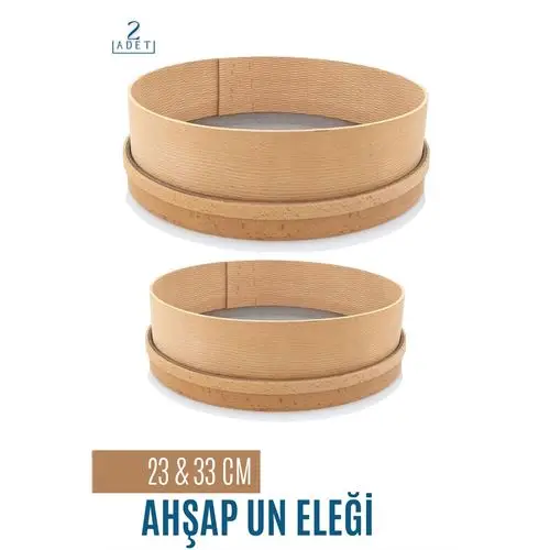 ModaCar Ahşap Un Eleği 23 ve 33 CM 2 li Set ModaCar Ahşap Un Eleği 23 ve 33 CM 2 li Set