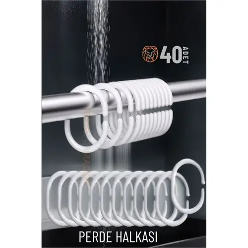 ModaCar Banyo Perde Halkaları 40 ADET ModaCar Banyo Perde Halkaları 40 ADET