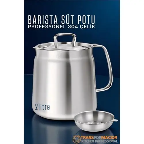 Modacar Barista Süt Potu- Filtreli Çok Amaçlı Pot - Yağ Filtresi Profesyonel 304 Paslanmaz Çelik Modacar Barista Süt Potu- Filtreli Çok Amaçlı Pot - Yağ Filtresi Profesyonel 304 Paslanmaz Çelik