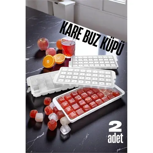 ModaCar Buz Kalıbı KARE İçecek Buz Kalıbı - Mutfak Buz Kalıbı Kolay Çıkarılır Buz Kalıbı 2 ADET ModaCar Buz Kalıbı KARE İçecek Buz Kalıbı - Mutfak Buz Kalıbı Kolay Çıkarılır Buz Kalıbı 2 ADET