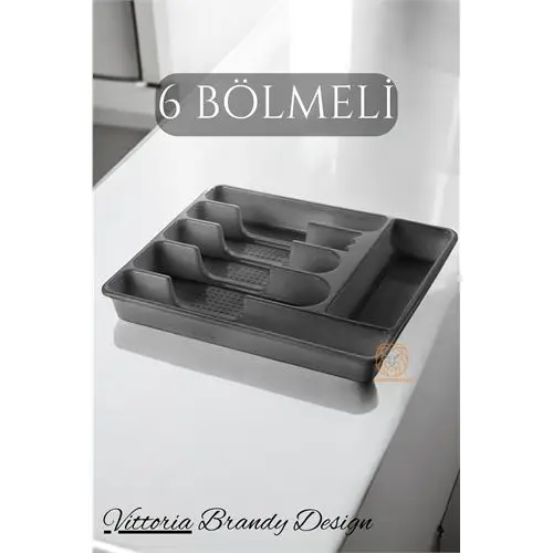 ModaCar Çekmece İçi Kaşıklık Kepçelik 6 Gözlü GRİ ModaCar Çekmece İçi Kaşıklık Kepçelik 6 Gözlü GRİ