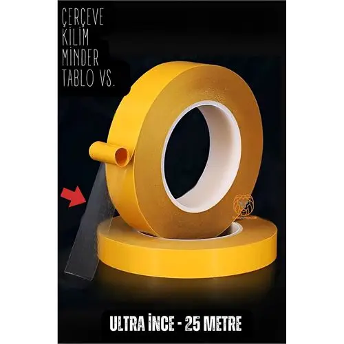 ModaCar Çift Taraflı Yapıştırıcı Bant Ultra İnce 25 Metre ModaCar Çift Taraflı Yapıştırıcı Bant Ultra İnce 25 Metre