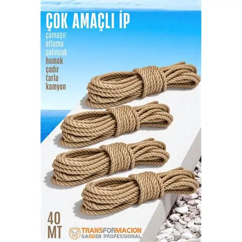 Modacar Çok Amaçlı Kalın İp Hamak İpi - Çamaşır İpi Salıncak İpi Atlama İpi 40 Metre Modacar Çok Amaçlı Kalın İp Hamak İpi - Çamaşır İpi Salıncak İpi Atlama İpi 40 Metre