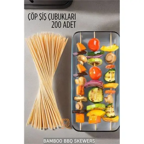 ModaCar Çöp Şiş İkram Çubukları Bamb 200 ADET ModaCar Çöp Şiş İkram Çubukları Bamb 200 ADET
