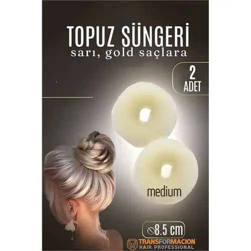 Modacar GOLD Mini Saç Topuz Süngeri 2 ADET 8.5 CM Çap 3.5 cm Kalınlık Modacar GOLD Mini Saç Topuz Süngeri 2 ADET 8.5 CM Çap 3.5 cm Kalınlık