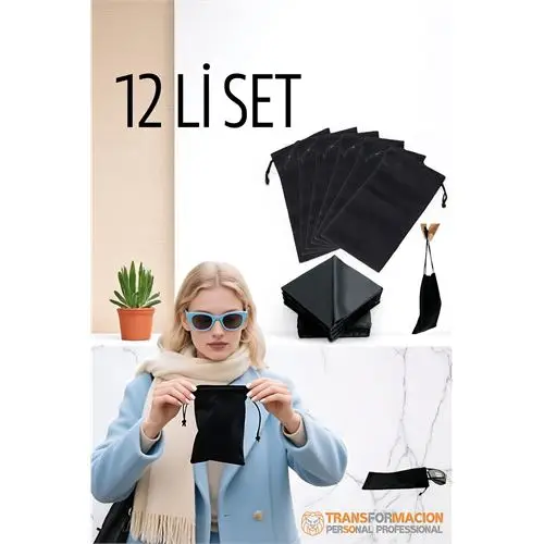 Modacar Kumaş Gözlük Kılıfı 6+6 Kılıf+Bezli SET Modacar Kumaş Gözlük Kılıfı 6+6 Kılıf+Bezli SET