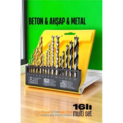 Modacar Matkap Ucu Seti- Beton Metal Ahşap Matkap Ucu Drill Bits Set 16 lı SET Modacar Matkap Ucu Seti- Beton Metal Ahşap Matkap Ucu Drill Bits Set 16 lı SET