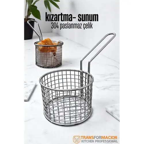 Modacar Patates Kızartma Süzgeci - Sunum Süzgeci 304 Paslanmaz Çelik Modacar Patates Kızartma Süzgeci - Sunum Süzgeci 304 Paslanmaz Çelik