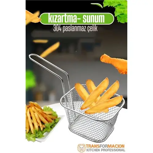 Modacar Patates Kızartma Süzgeci - Sunum Süzgeci 304 Paslanmaz Çelik Modacar Patates Kızartma Süzgeci - Sunum Süzgeci 304 Paslanmaz Çelik