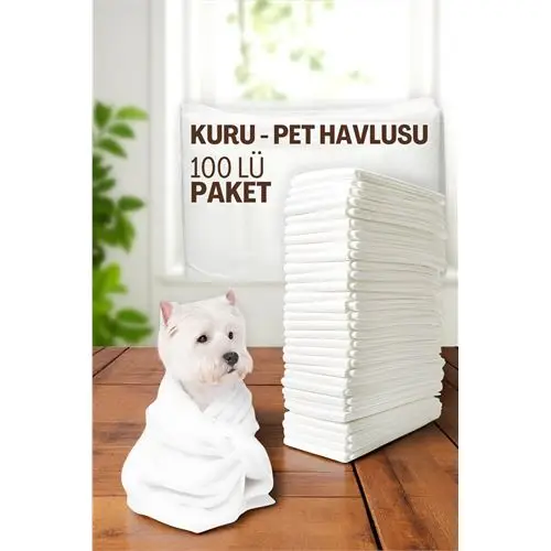 Modacar Pet Havlusu - Kedi Köpek Banyo Havlusu Tek Kullanımlık Kuru Havlu 40X80 CM 100 Adet Modacar Pet Havlusu - Kedi Köpek Banyo Havlusu Tek Kullanımlık Kuru Havlu 40X80 CM 100 Adet