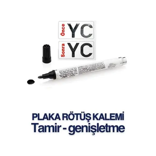 ModaCar Plaka Yazma Rötüş Kalemi Plaka Kalemi SİYAH ModaCar Plaka Yazma Rötüş Kalemi Plaka Kalemi SİYAH