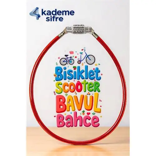 Modacar Şifreli Bisiklet Kilidi - 4 Kademe Şifreli Kablo Kilit - 50 cm Bavul Kilidi Modacar Şifreli Bisiklet Kilidi - 4 Kademe Şifreli Kablo Kilit - 50 cm Bavul Kilidi