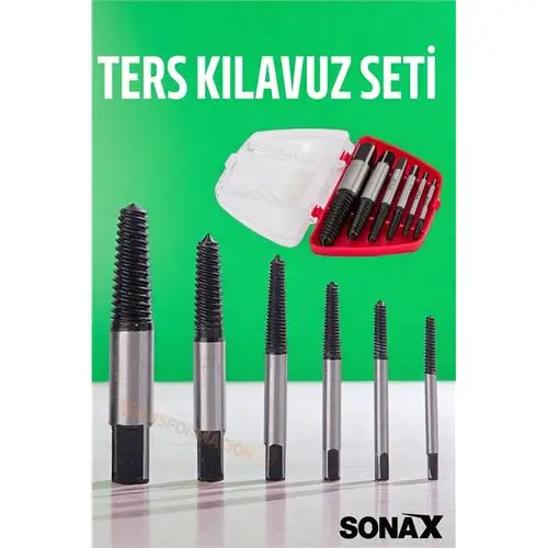 Modacar Ters Kılavuz 6 lı Set Saf Çelik Kırık Civata Vida Sökücü Kırılmış Vida Civata Sökme Aparatı Modacar Ters Kılavuz 6 lı Set Saf Çelik Kırık Civata Vida Sökücü Kırılmış Vida Civata Sökme Aparatı