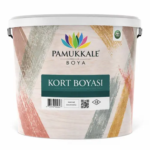 Pamukkale Silikonlu Tenis Kort Zemin Boyası 15 Lt Ral 1023 Trafik Sarısı