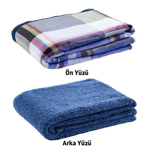 Peluş Polar Kamp Battaniyesi - Mavi Ekose - Acil Durum Battaniye - Argeus Camp Peluş Polar Kamp Battaniyesi - Mavi Ekose - Acil Durum Battaniye - Argeus Camp
